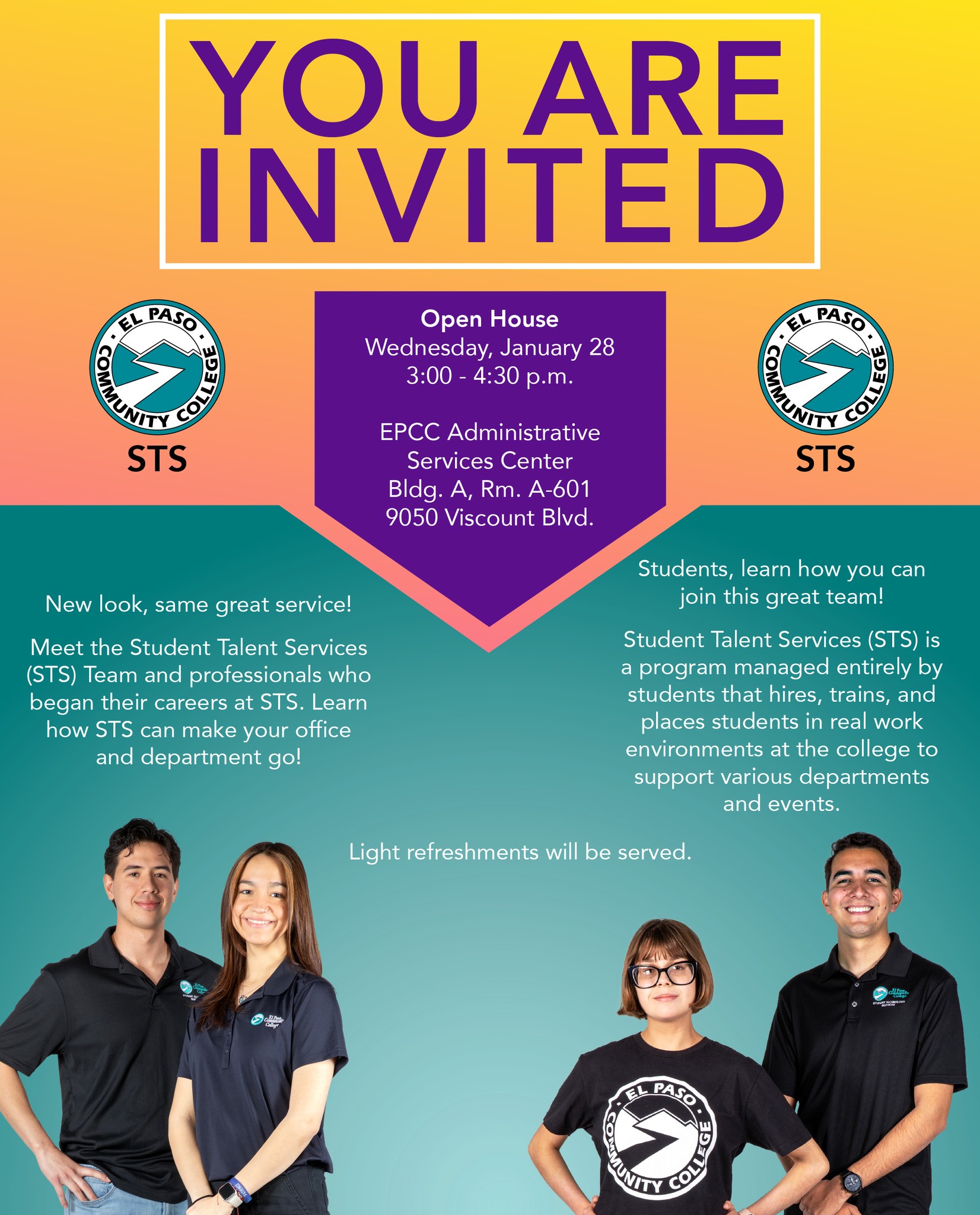 El - You are invited to the STS Open House on January 28 from 3:00 to 4 ...