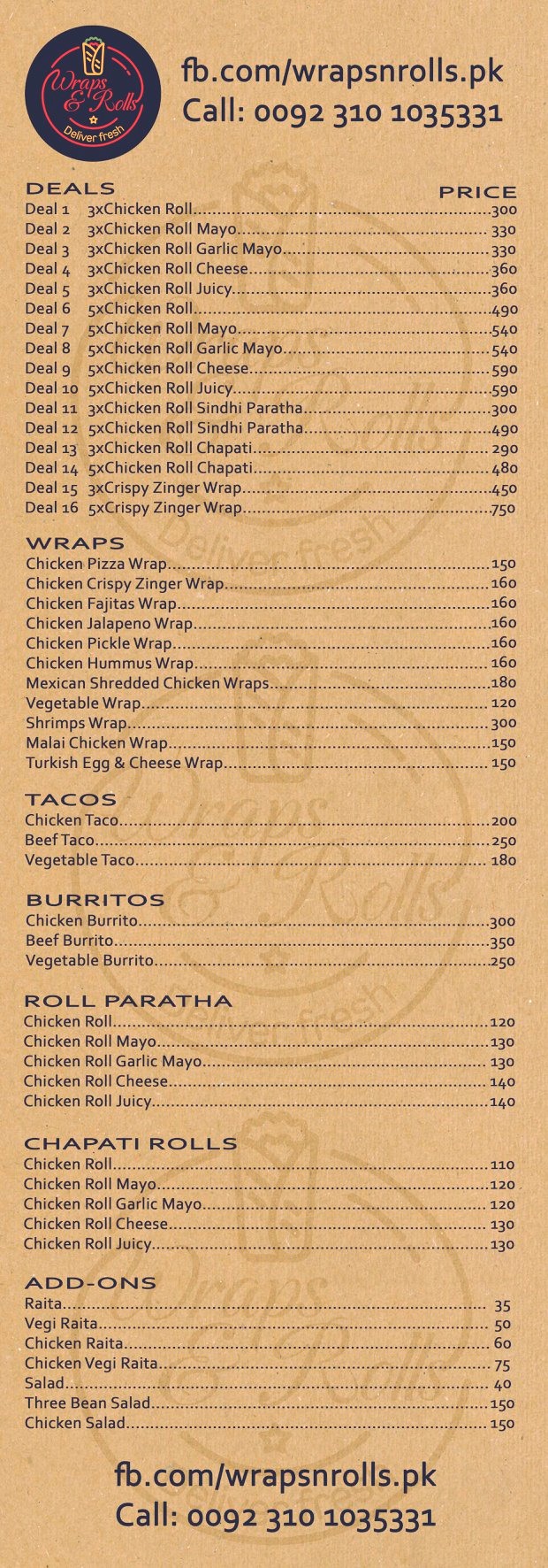 Wraps & Rolls | Karachi