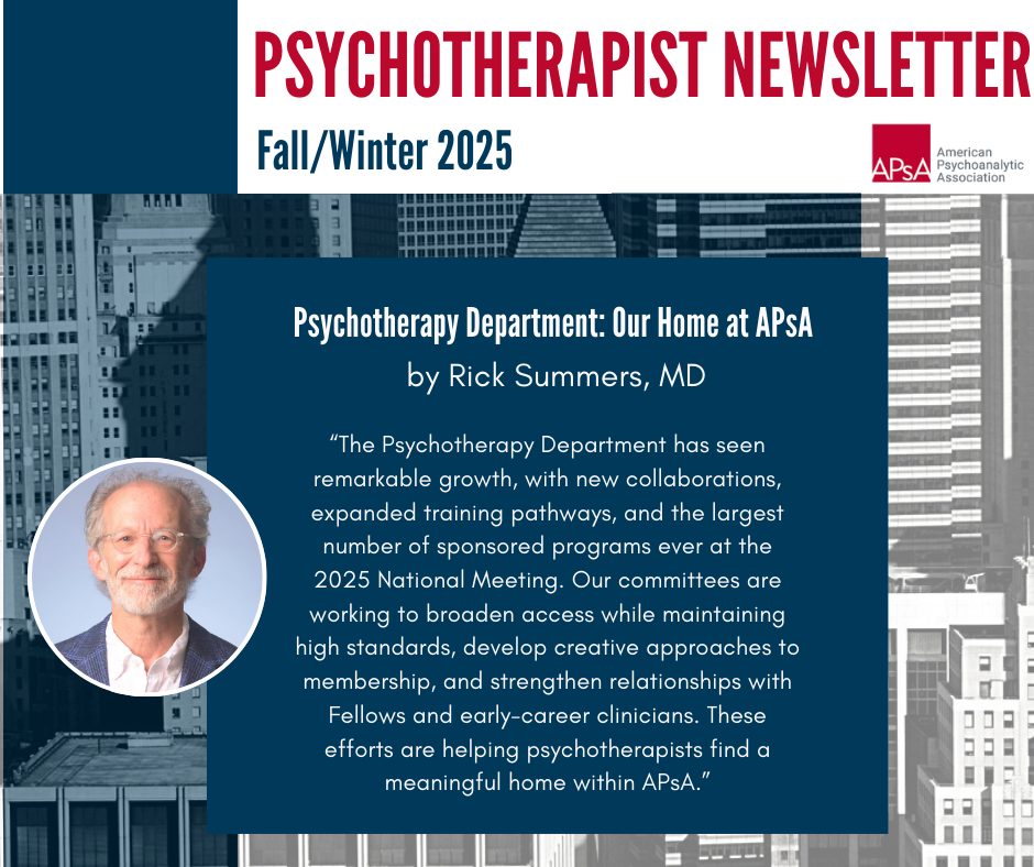 In his recent op-ed... - American Psychoanalytic Association | Facebook