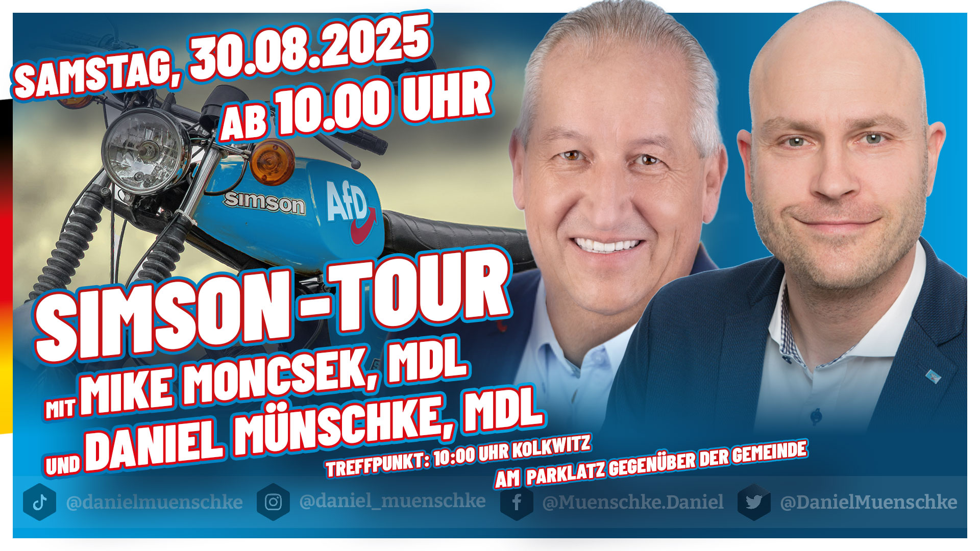 Simson-Tour mit Daniel Münschke und Mike Moncsek