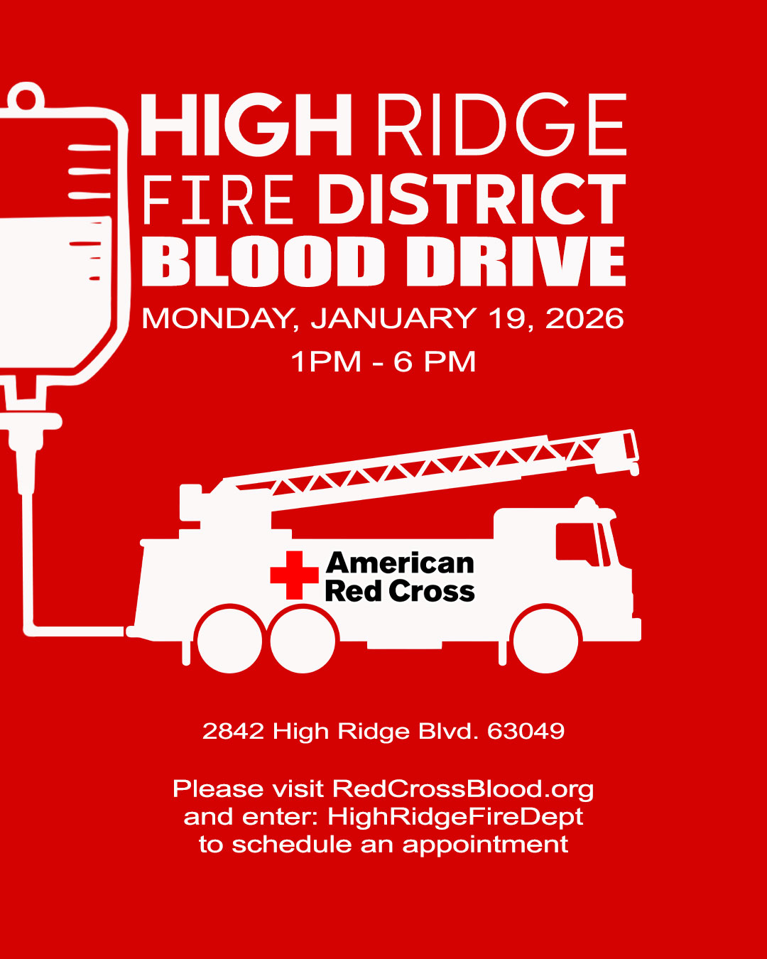 High - 🚒🩸 Community Blood Drive Invitation 🩸🚒 The High Ridge Fire ...