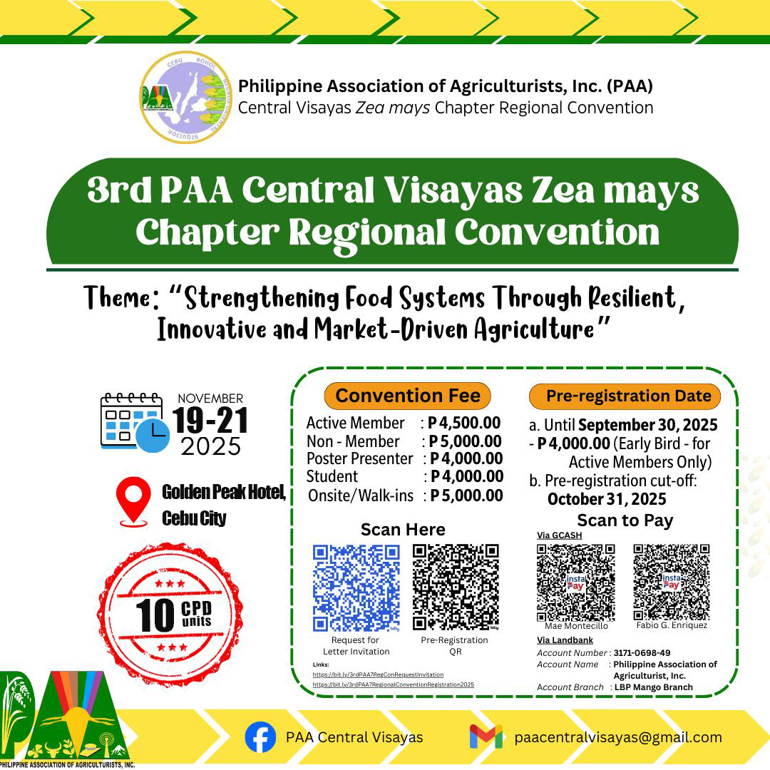 Philippine - Important announcement! The 3rd PAA Central Visayas Zea ...