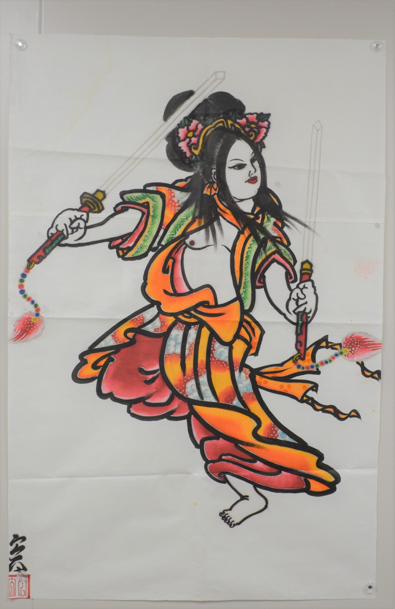 ねぷた絵　蔦　ハイビスカス　現品限り ねぷた絵が当たる！ふるさと納税特典 弘前市では、ふるさと納税で