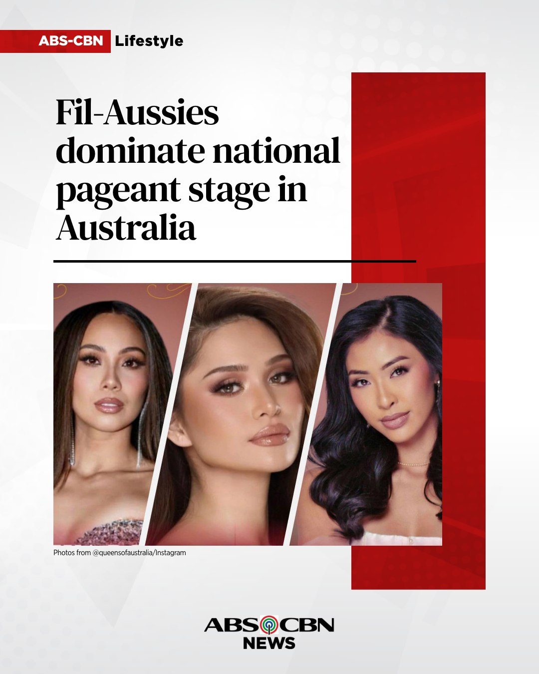 ABS-CBN - Three Filipina-Aussies got all three crowns in the recently ...