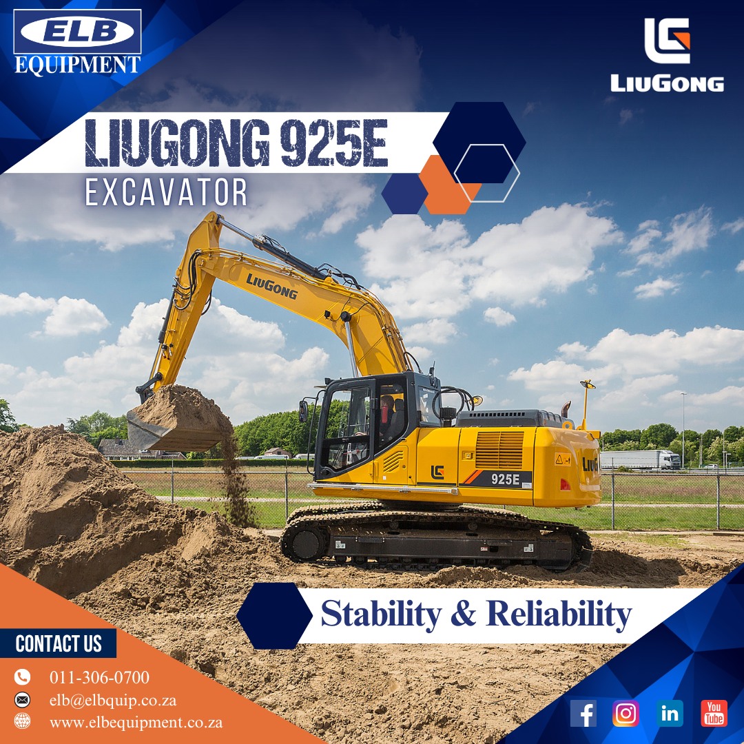ELB - 💪 LiuGong 925E Excavator Engineered for Stability. Built for ...