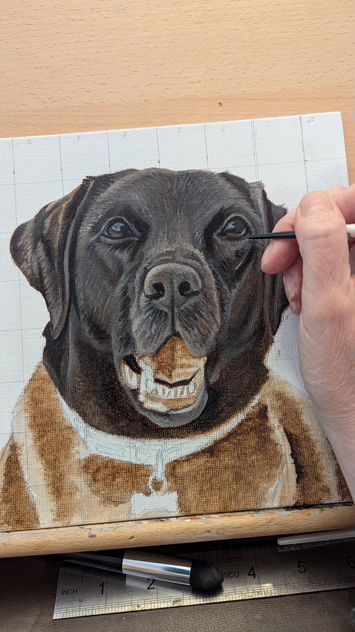 Louisa's - Hi, work in progress. Working on the third layers of oil ...