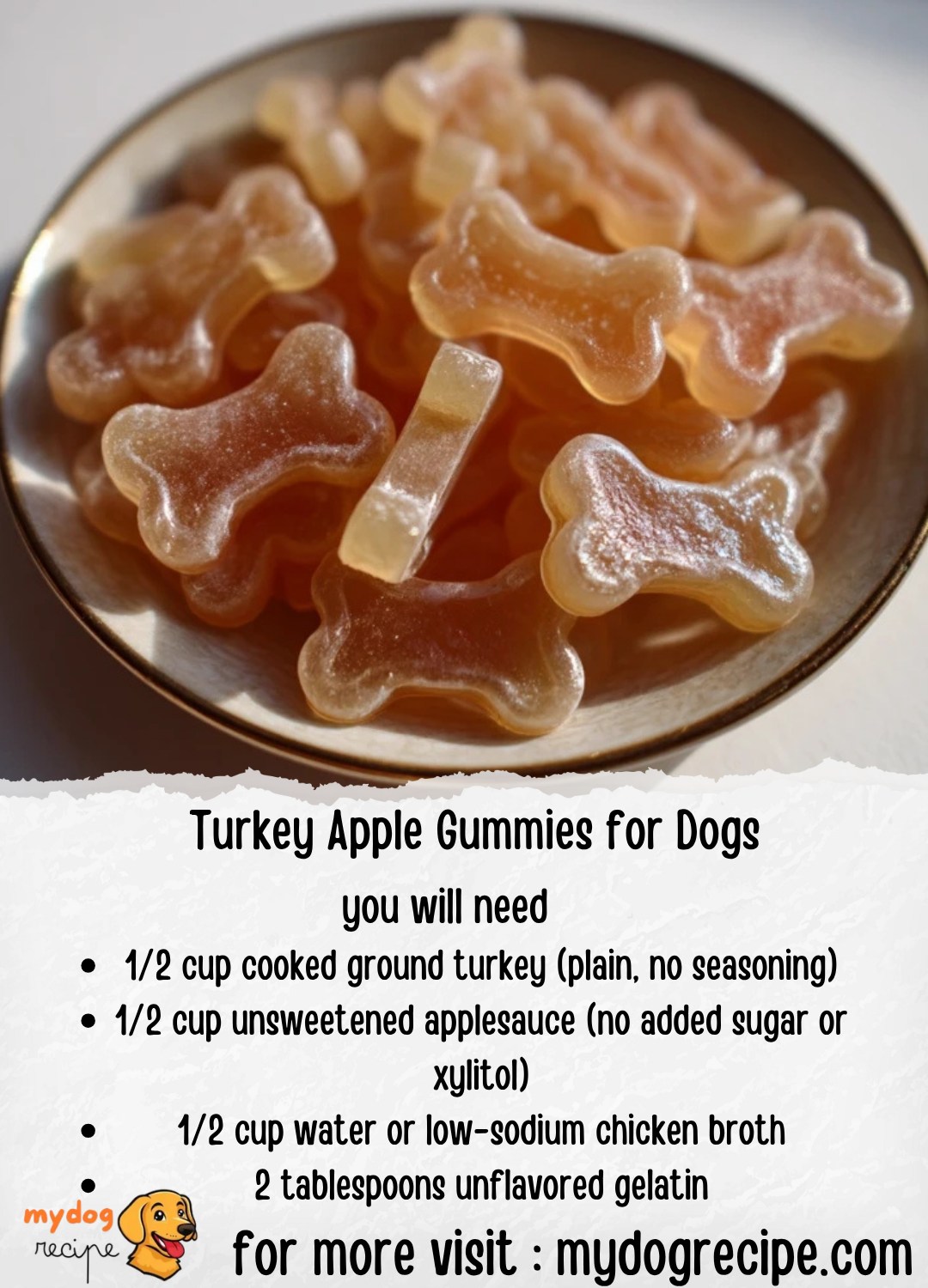 Photo inspiration: Cooked Applesauce As Dog Supplement Reference: The Dog Turkey Apple Gummies For Dogs Ingredients 1 2