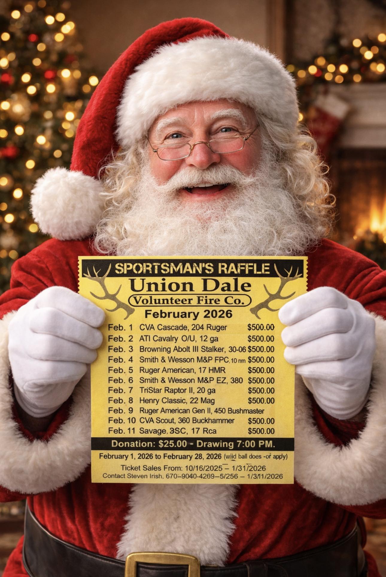 Union - Santa says Union Dale Volunteer Fire Company Sportsman's Raffle ...