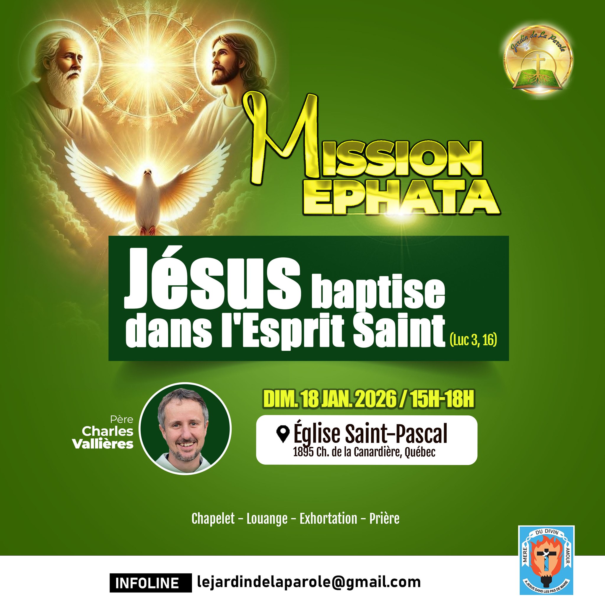 Communauté - 𝗠𝗜𝗦𝗦𝗜𝗢𝗡 𝗘𝗣𝗛𝗔𝗧𝗔 ce dimanche 18 Janvier 2026 à l'Église ...