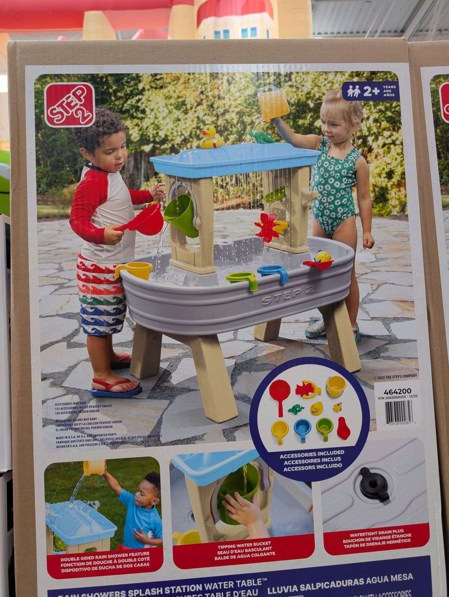 Table D'Eau Step2 Summer Showers – 2 Niveaux, 8 Accessoires, Cascades, Éclaboussures – Jeu D'Eau Extérieur Pour Enfants Dès 1,5 An – Éveil Et Motricité
