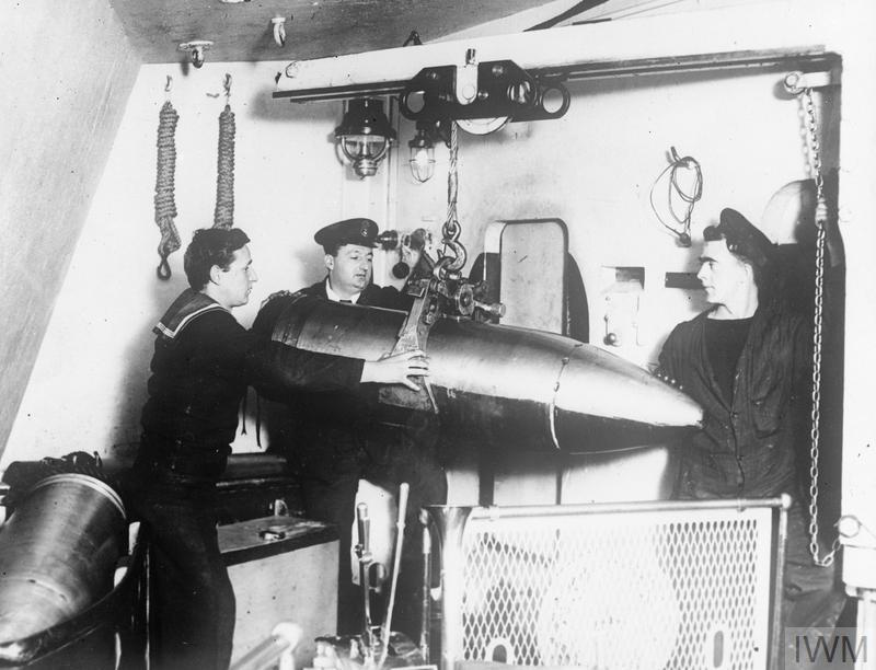 Ub-88 - Hoisting a 15-inch shell onboard HMS Royal Oak, 1916. | Facebook