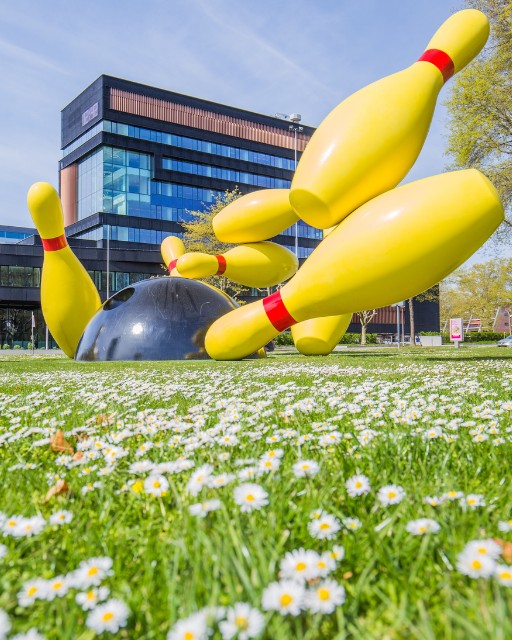 Love - Pictured below is part of the Flying Pins Monument in Eindhoven ...