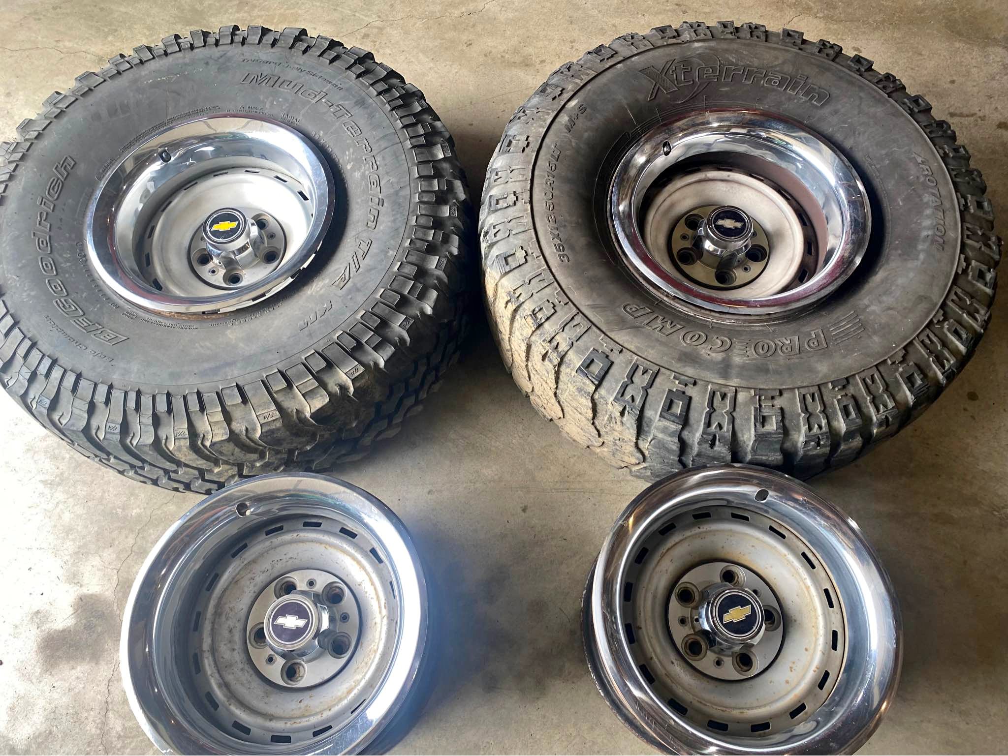 15x8 Chevy GMC Truck Square Body Rally Wheels 5x5 bolt pattern will ...
