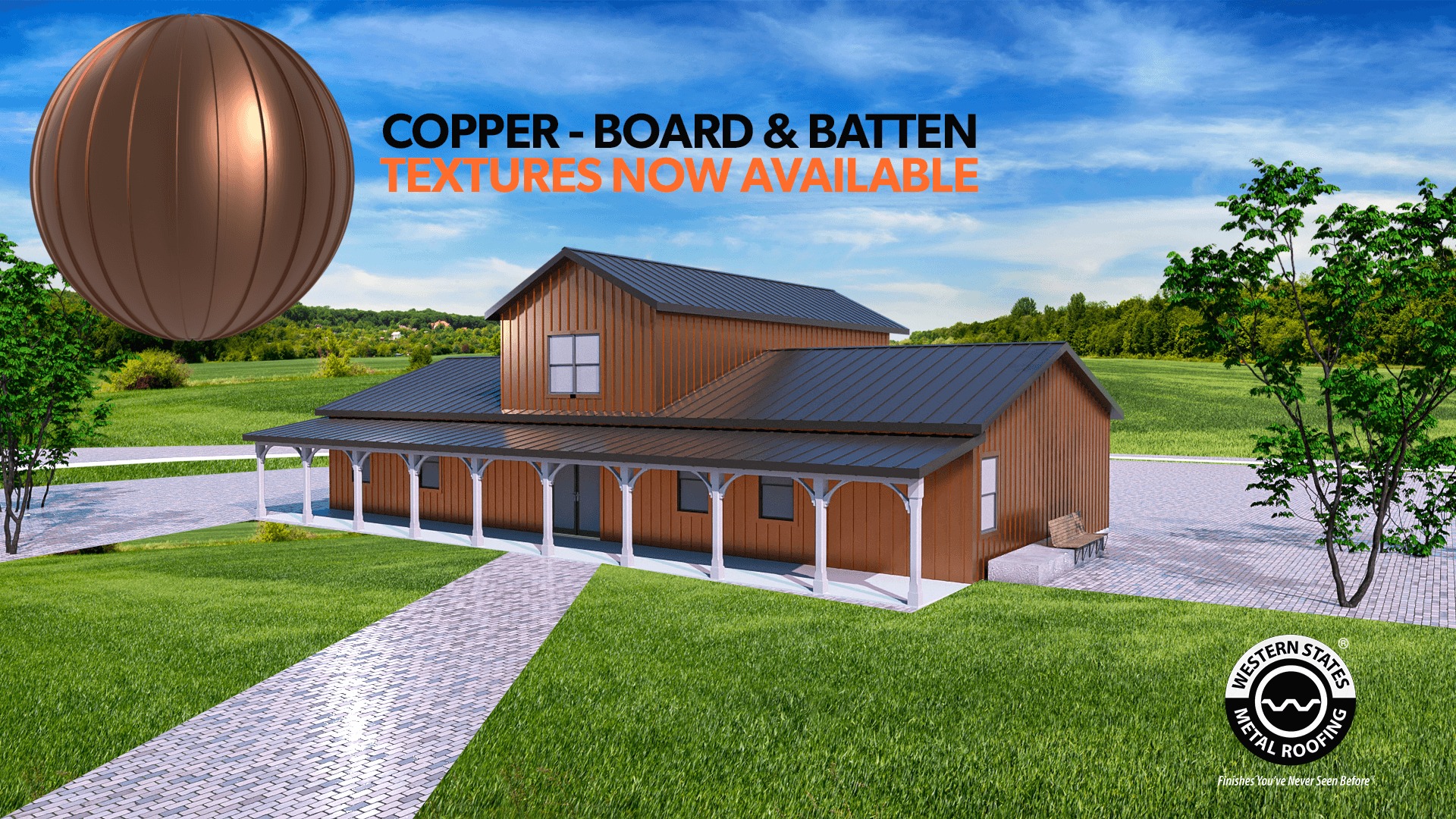 Western - Copper Board and Batten siding panels bring timeless charm ...