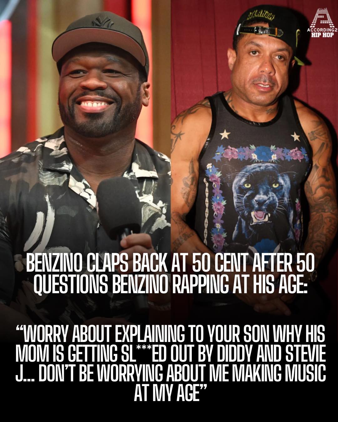 According - Benzino fires back at 50 Cent’s criticism about him still ...