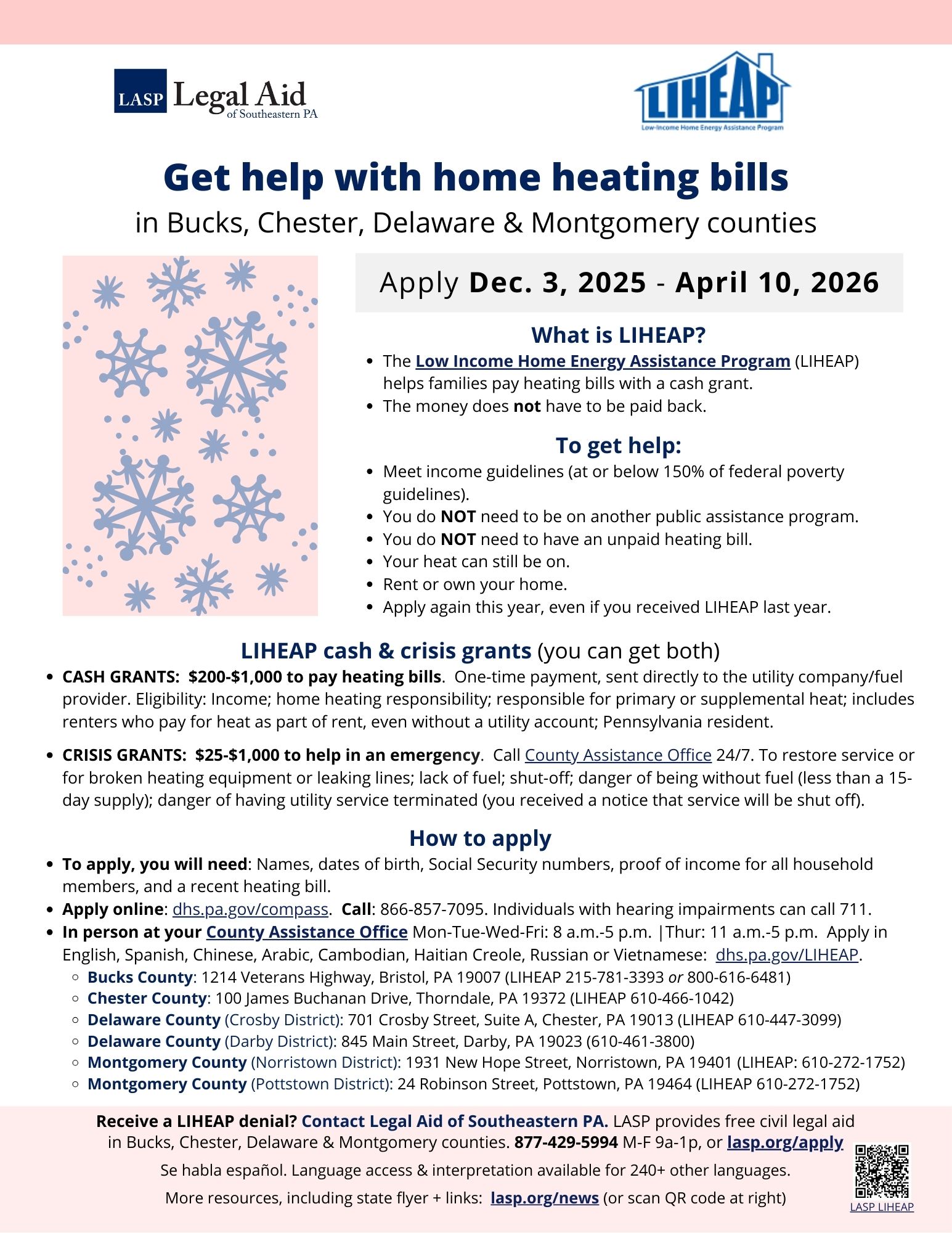Legal - Need help with home heating bills? ️ LIHEAP opened Dec. 3, 2025 ...