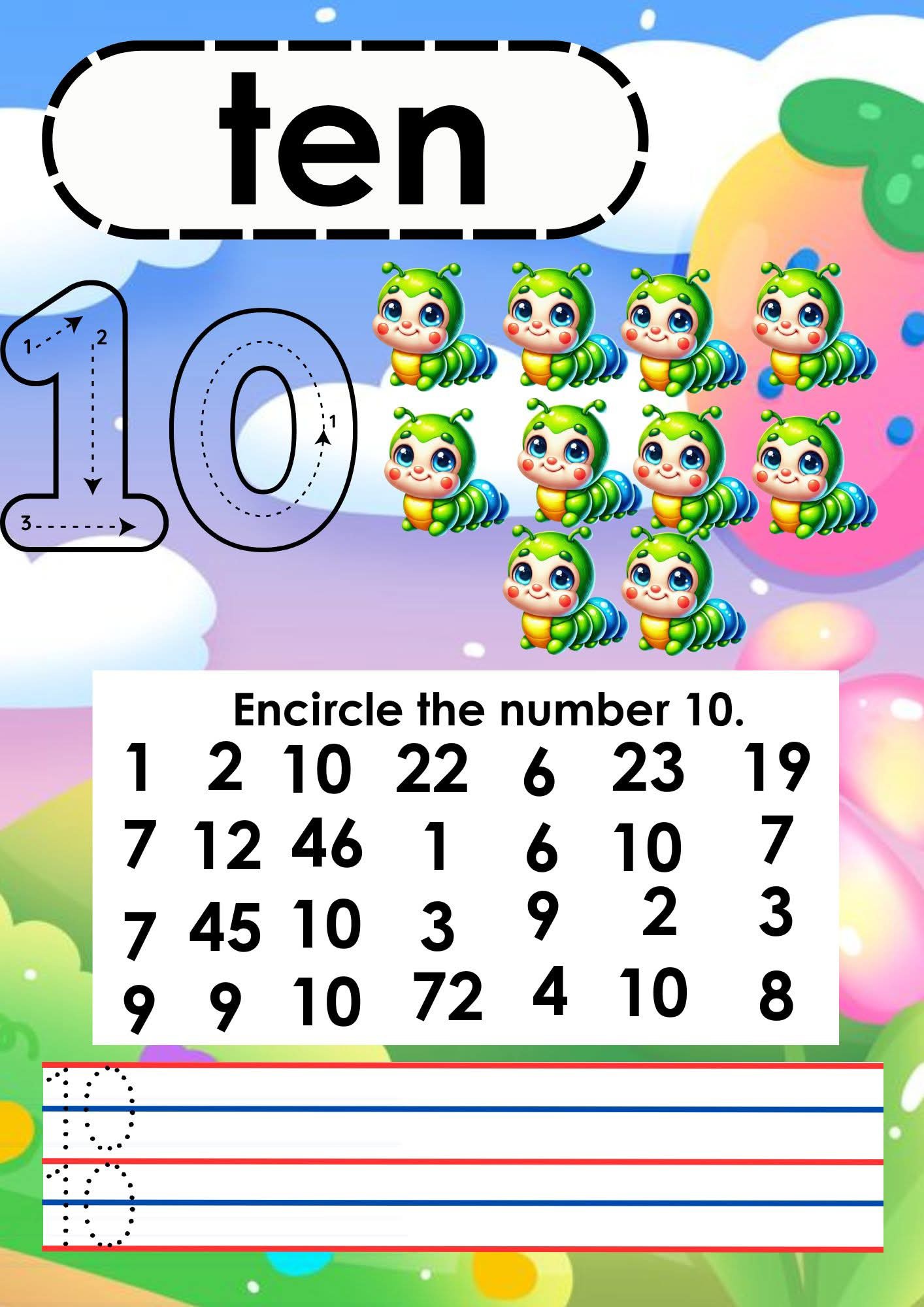 KINDERGARTEN WORKSHEETS & RESOURCES👨‍👩‍👧‍👧 | Number chart 1-20 | Facebook