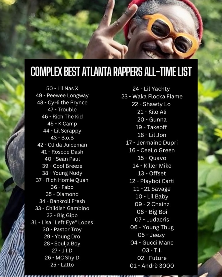 Thug - Complex dropped their list of the Top 50 Best Atlanta Rappers of ...