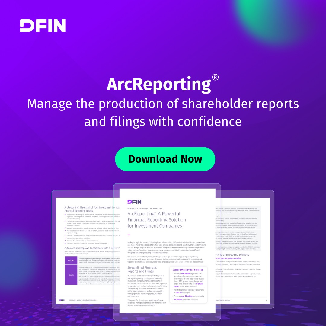 Donnelley - Purpose-built for investment companies’ financial reporting ...