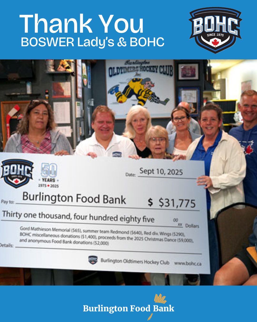 Burlington - 🤝 Thank You Thursday 🤝 BOWSER Lady's & BOHC Director ...