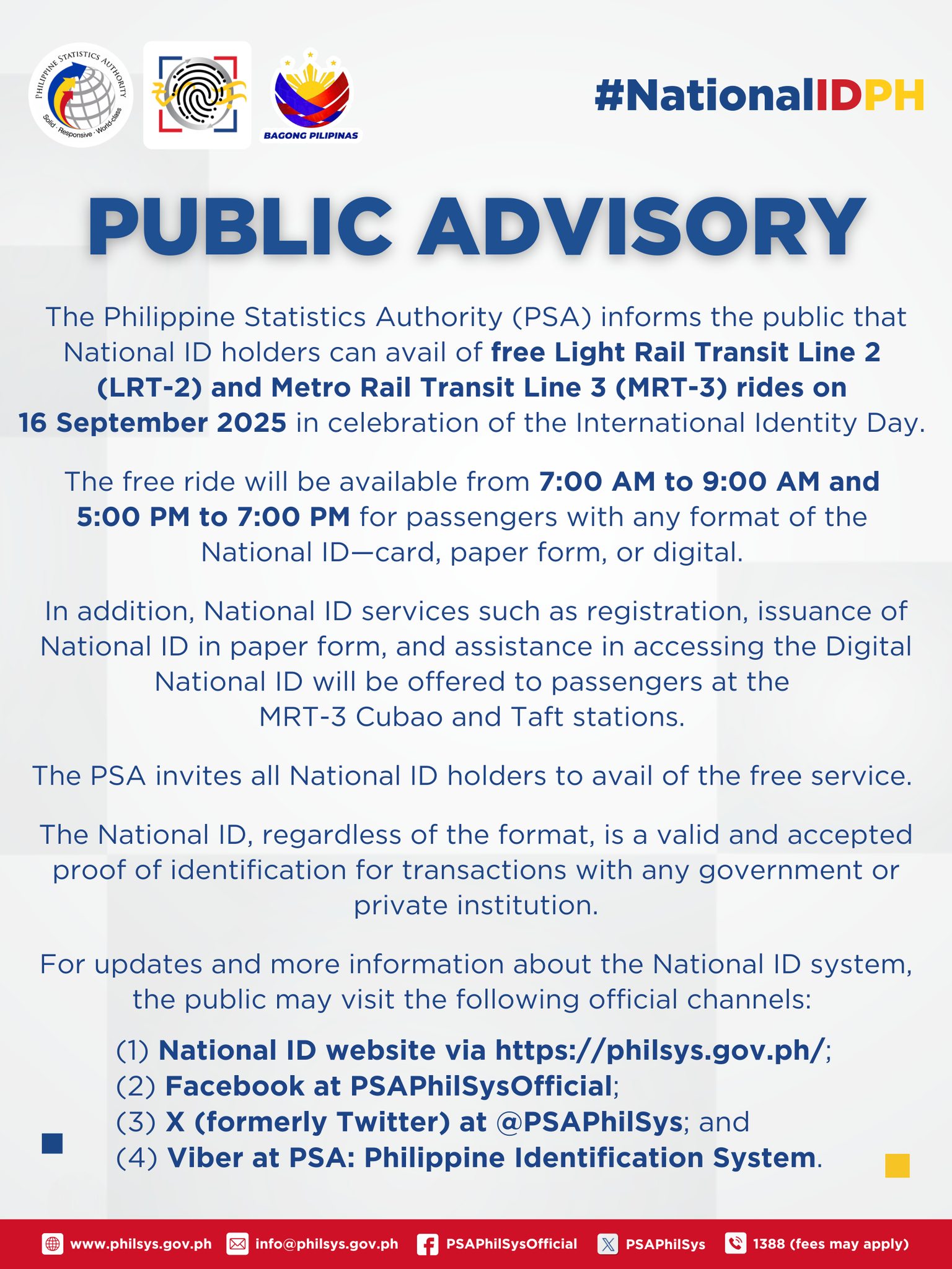 GMA - ABISO, MGA KAPUSO! May libreng sakay sa LRT-2 at MRT-3 para sa ...