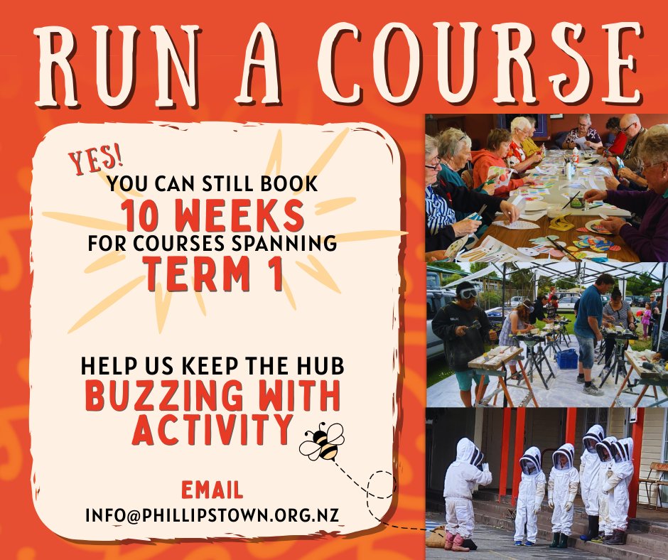 Phillipstown - Want to run a course in Term 1? We still have space ...