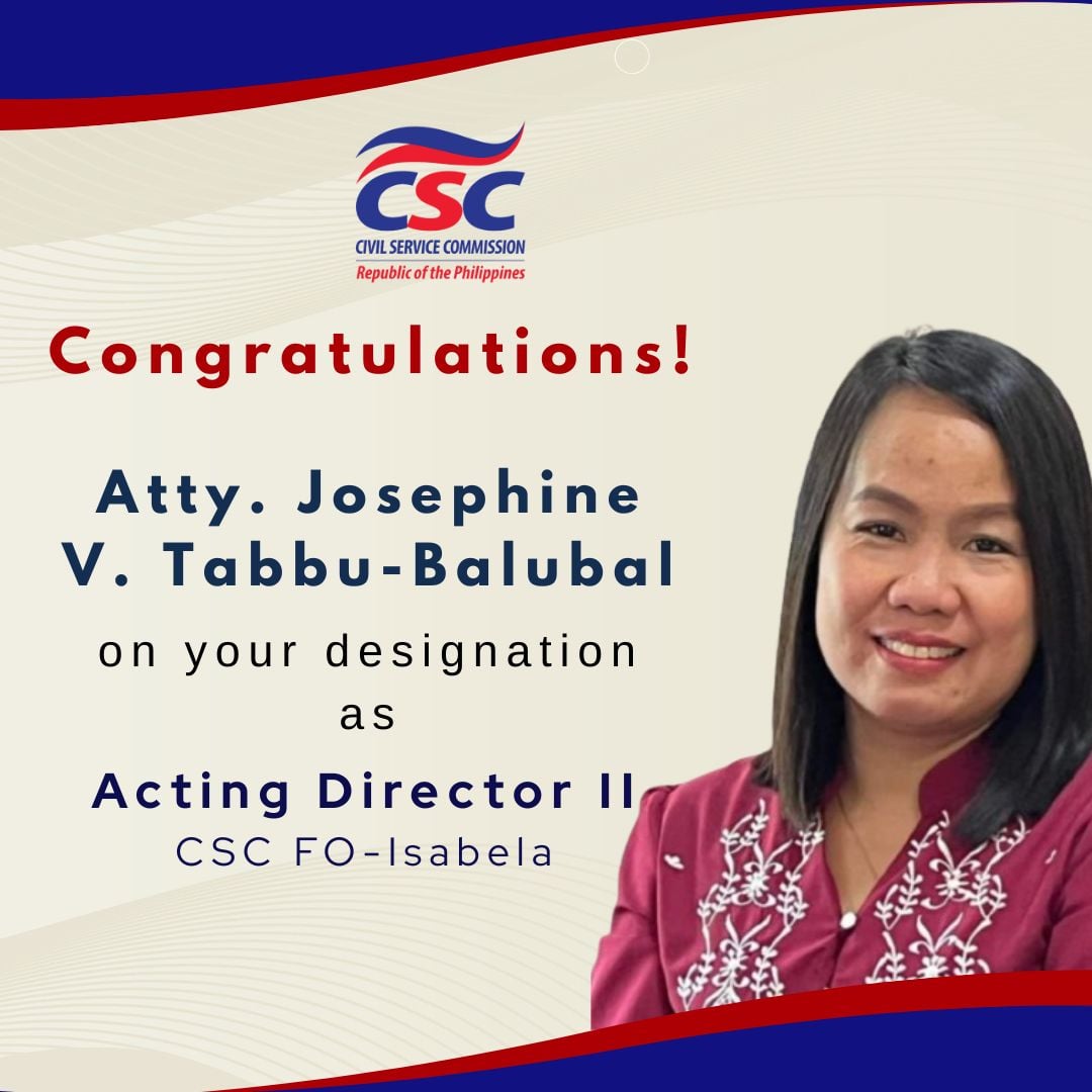 CSC Region 2 - With the promotion of Director II Maria... | Facebook