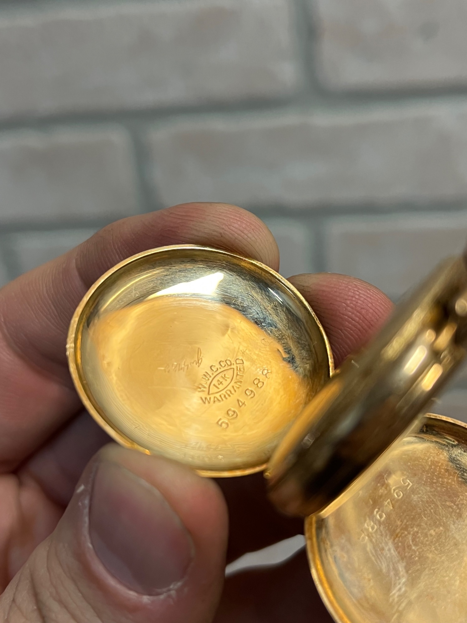 What does 14k warranted mean on a pocket watch?