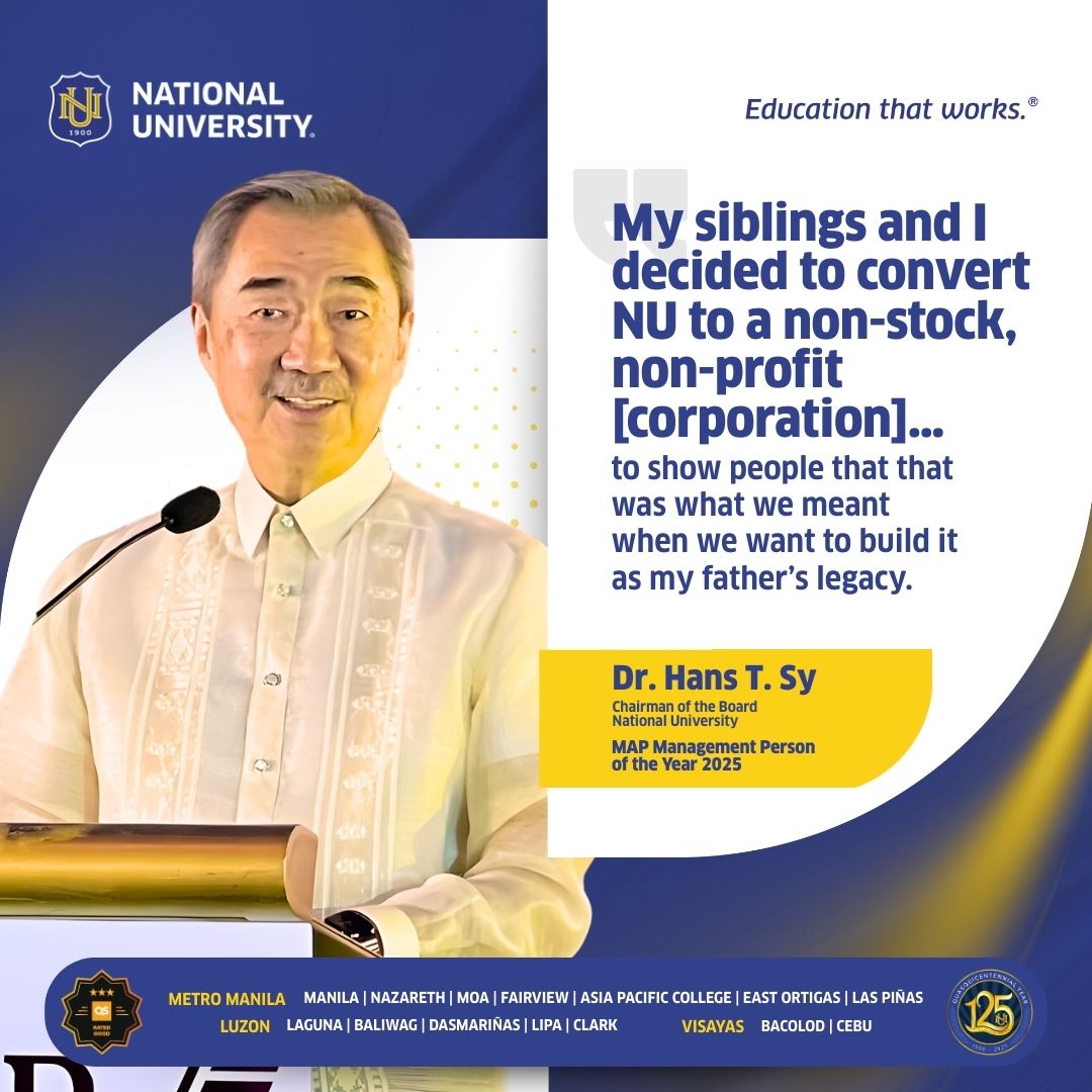 National - Dr. Hans T. Sy, National University Chairman of the Board ...