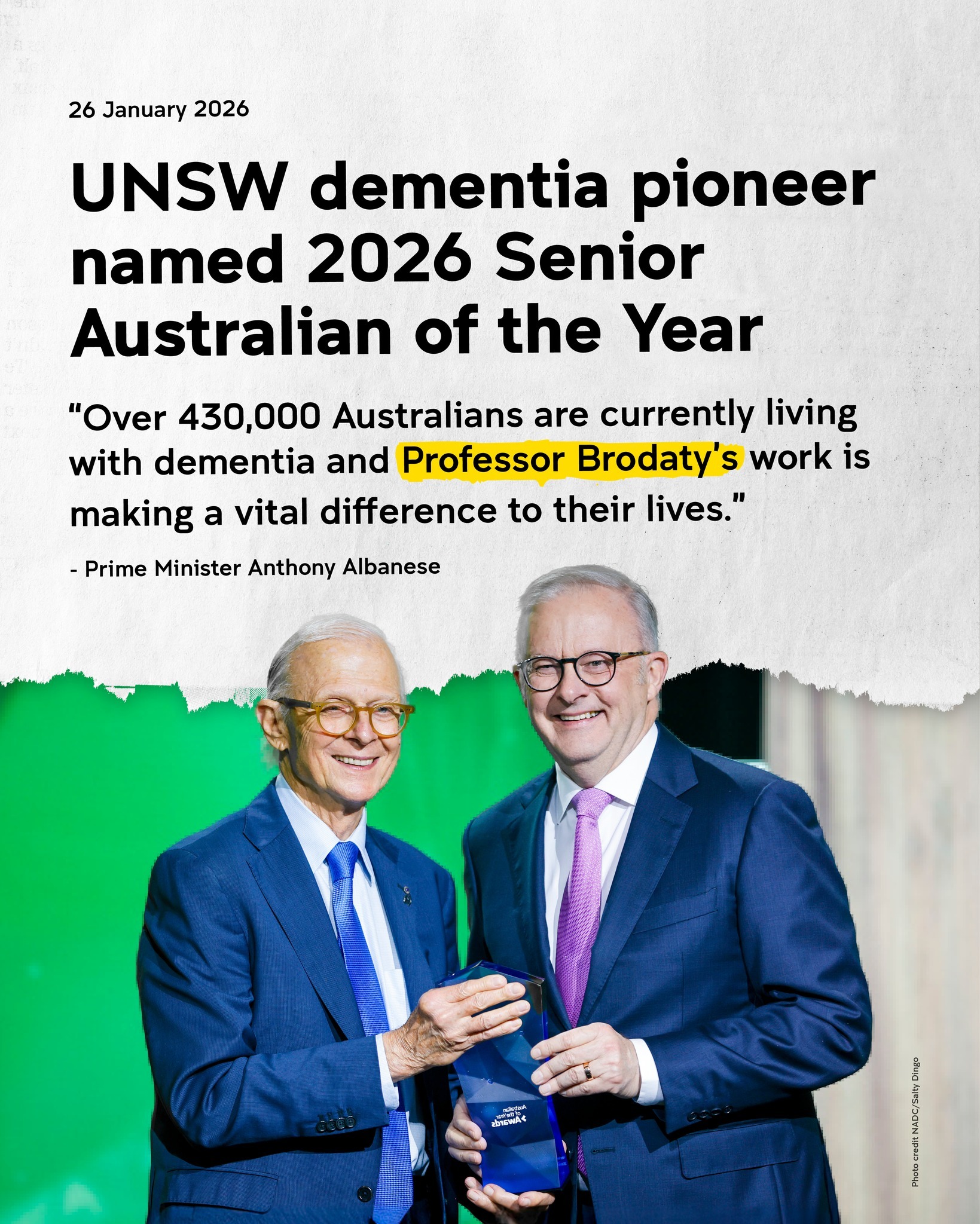 UNSW - Scientia Professor Henry Brodaty has been named the... | Facebook