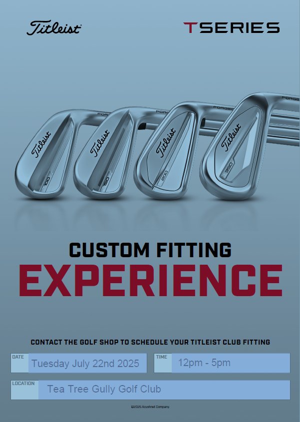 Please call Pro Shop to book,... - Tea Tree Gully Golf Club | Facebook
