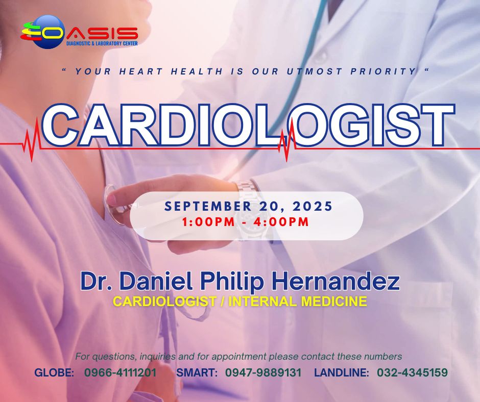 CARDIOLOGIST 🩺... - Oasis Diagnostic and Laboratory Center | Facebook
