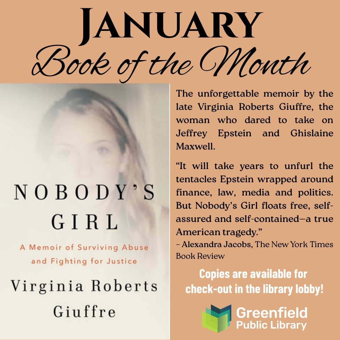 Greenfield - This January, we are featuring the powerful memoir of the ...