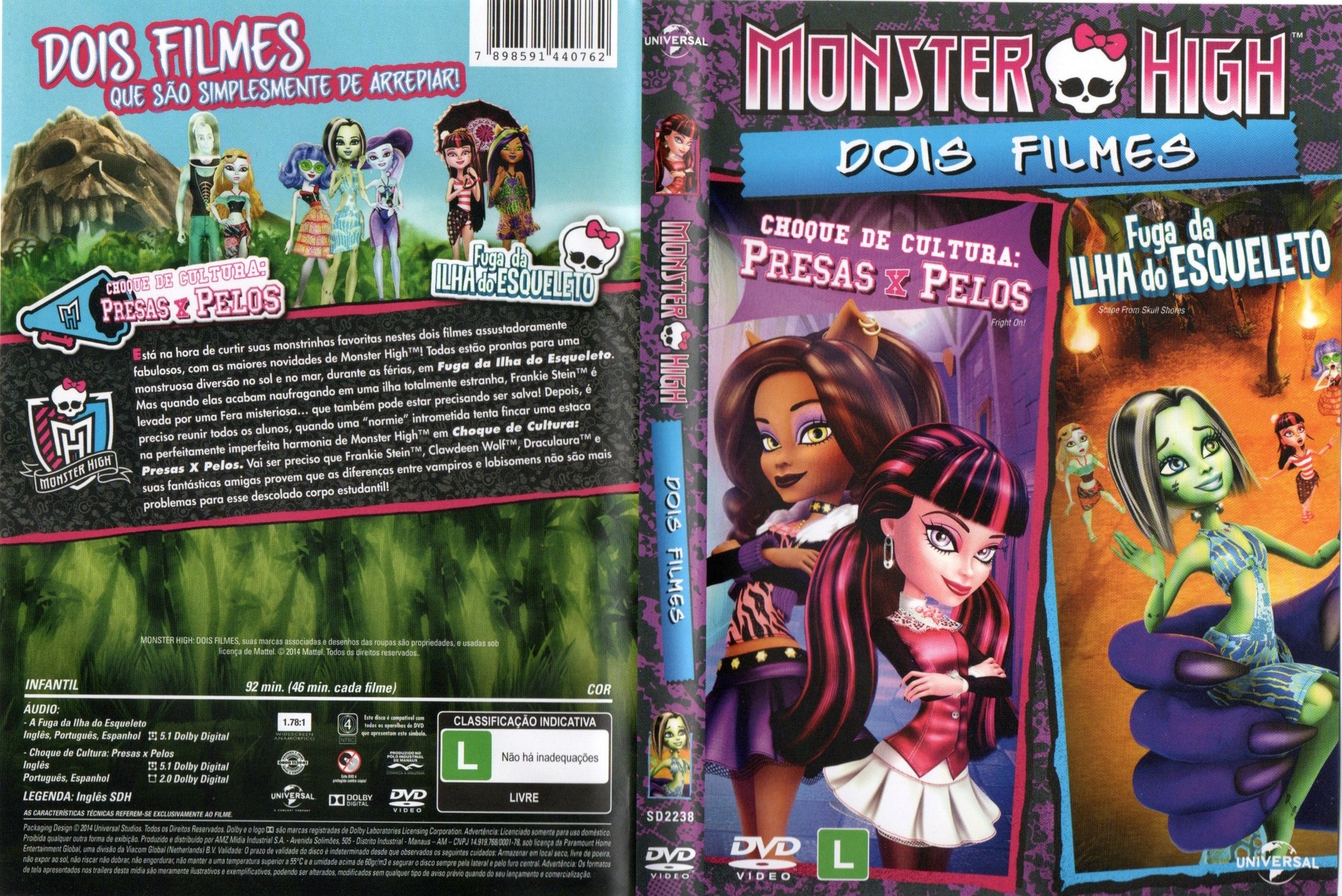 DVD Monster High: Choque de Cultura: Presas x Pelos / Monster High