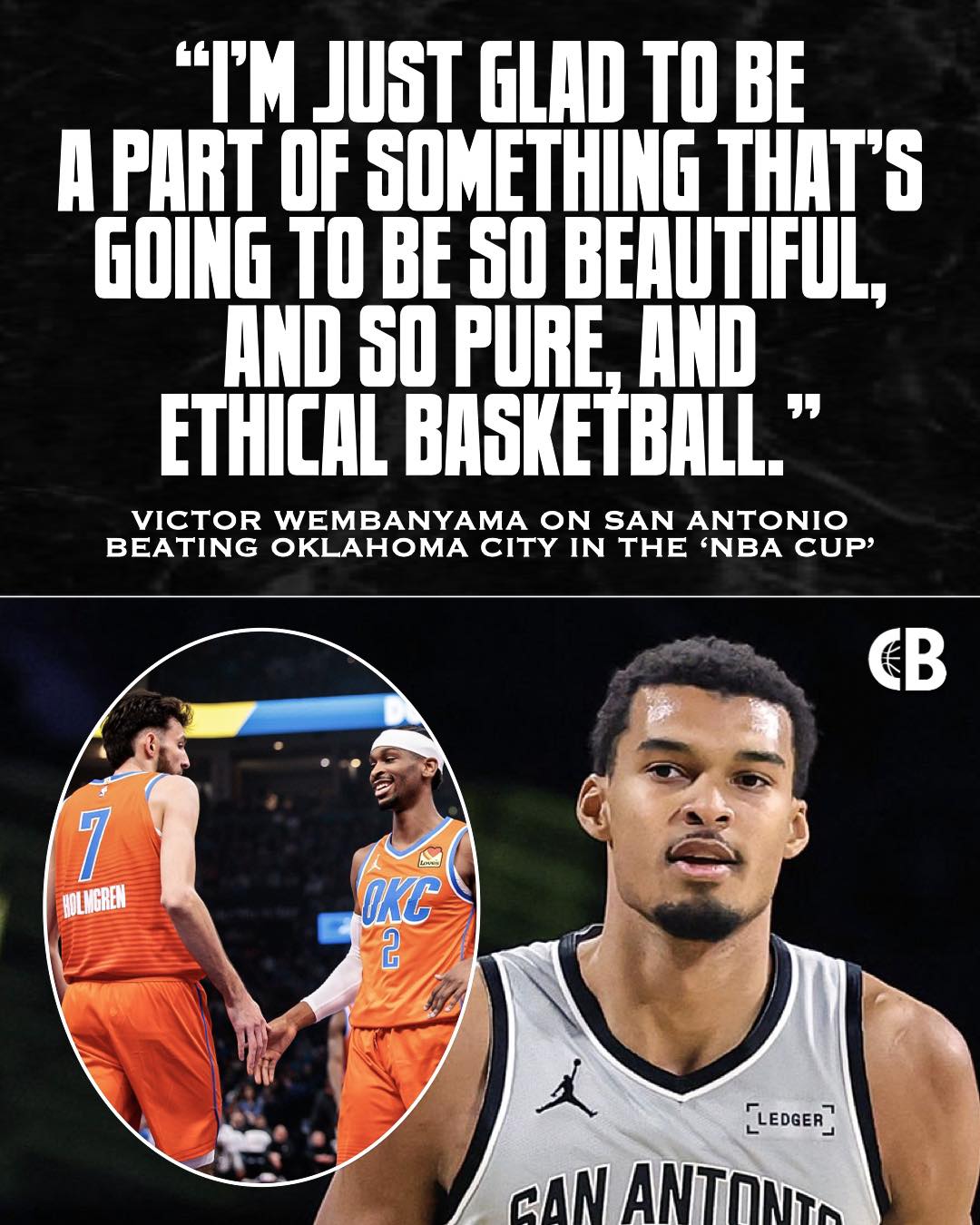 Courtside - Victor Wembanyama on the San Antonio Spurs’ ‘NBA Cup’ WIN ...
