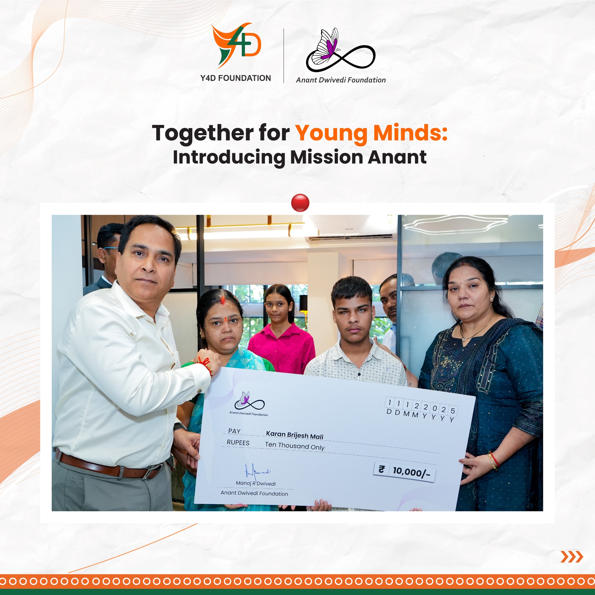 Y4D Foundation - In loving memory of Anant, the Y4D... | Facebook
