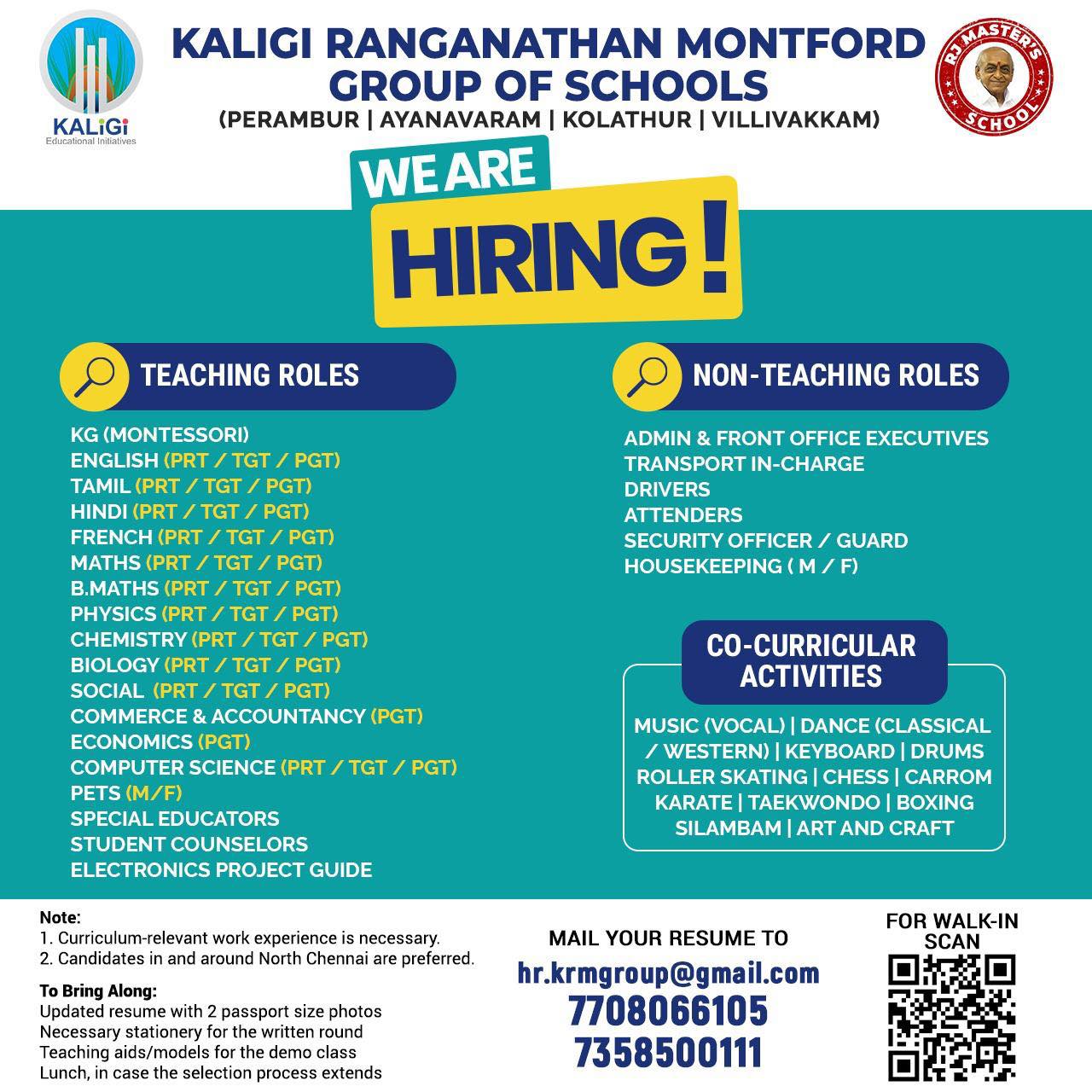 KRM - WE ARE HIRING!!!! Join the Prestigious Institution and Grow in ...