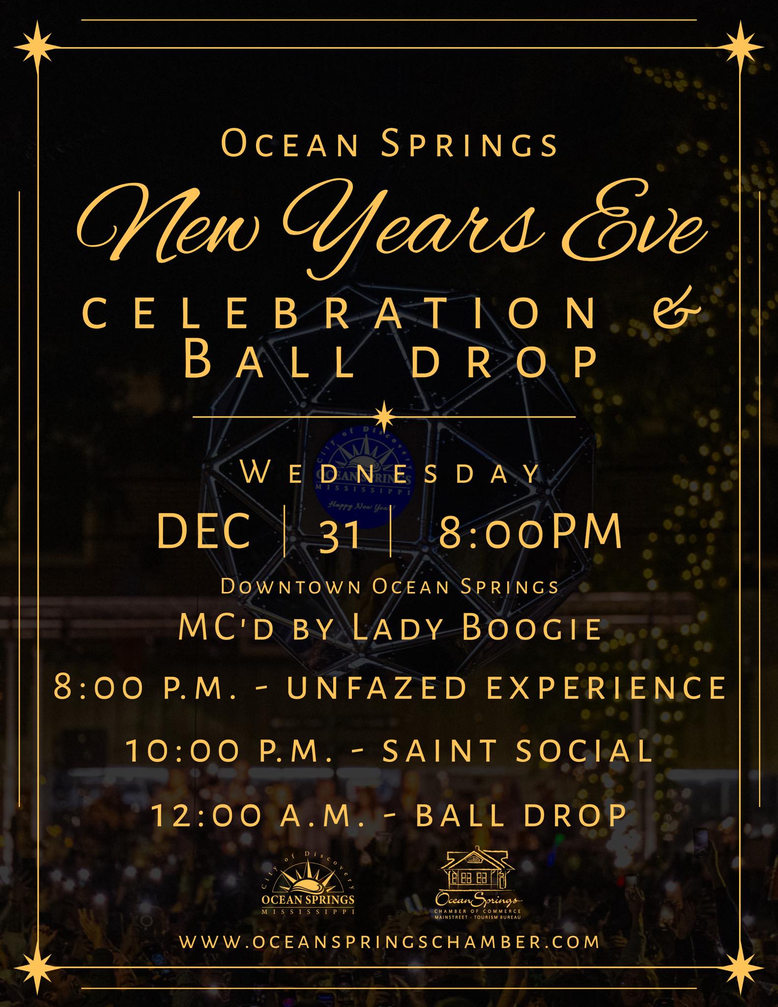 🎉 Ocean Springs New Year’s Eve Celebration & Ball Drop 🎉 Get ready to ...