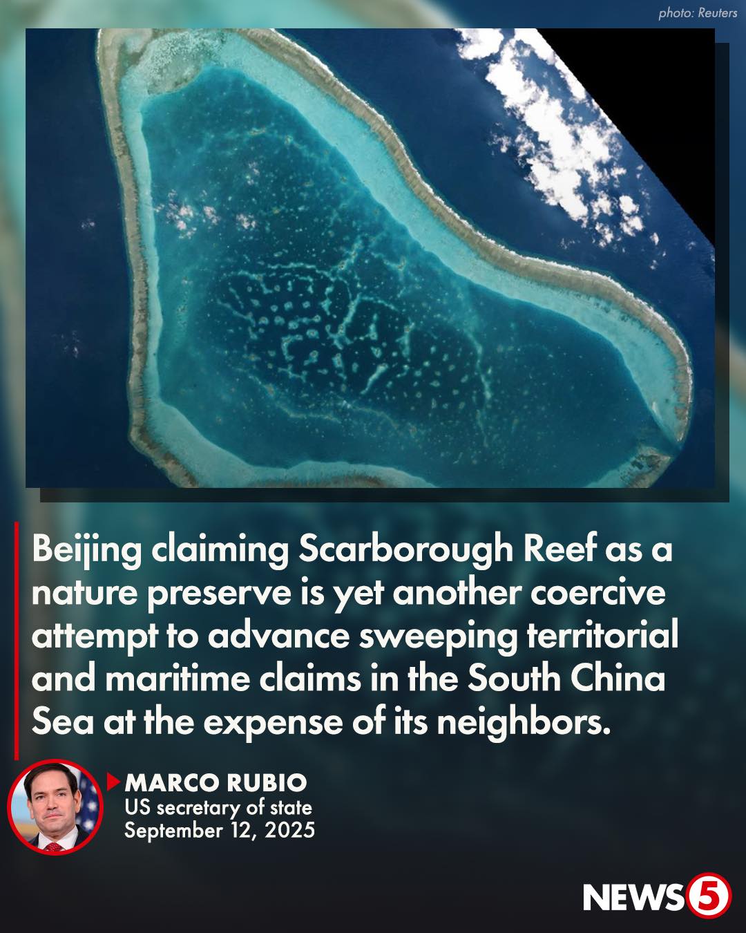 News5 - 'CHINA'S ACTIONS CONTINUE TO UNDERMINE REGIONAL STABILITY ...