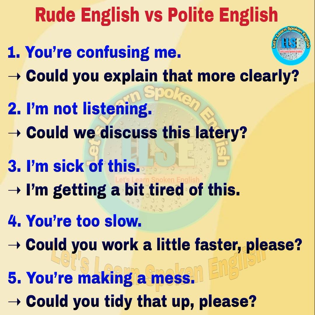 Let's Learn Spoken English... - Let's Learn Spoken English