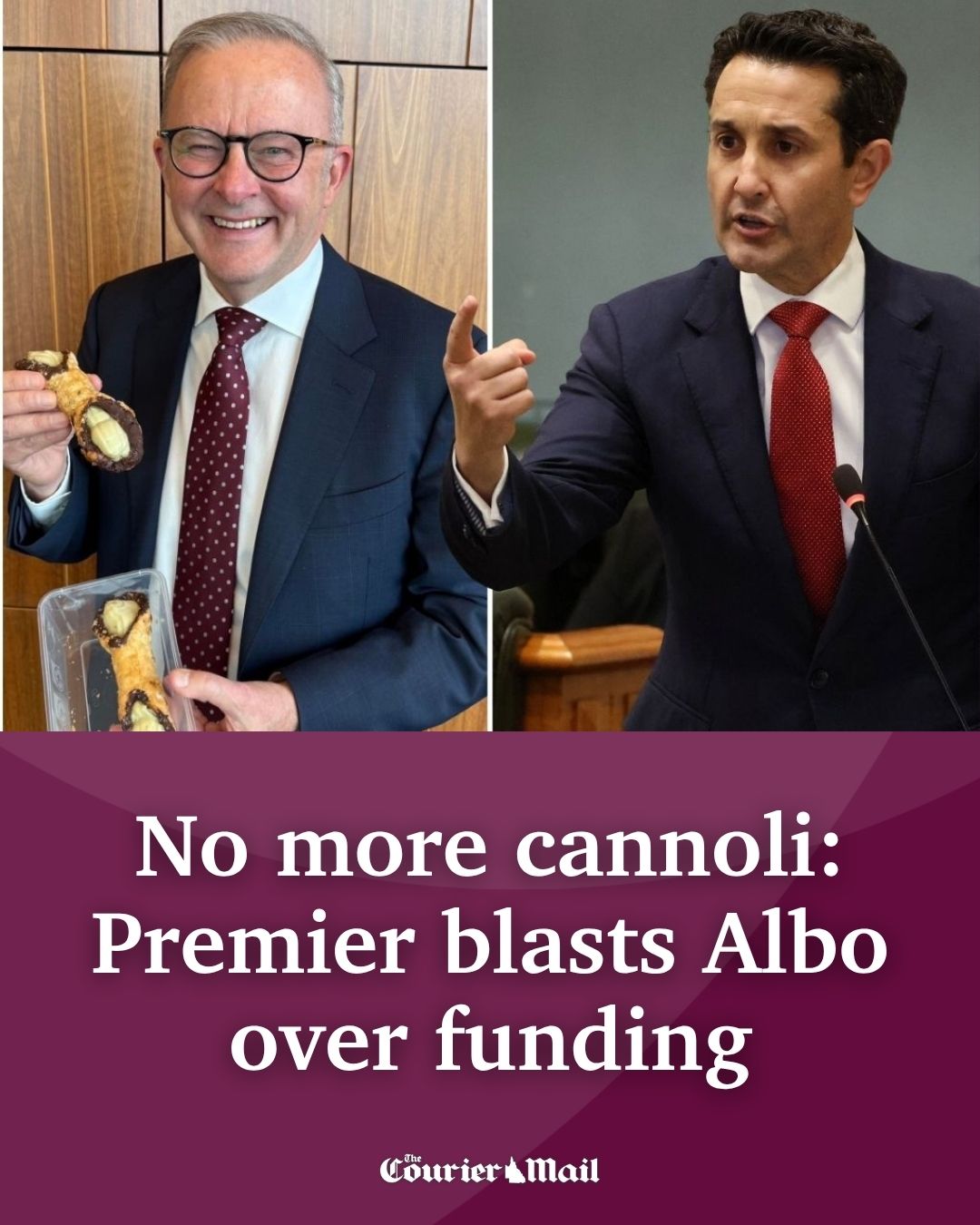 Redcliffe - David Crisafulli has declared the end of cannoli diplomacy ...