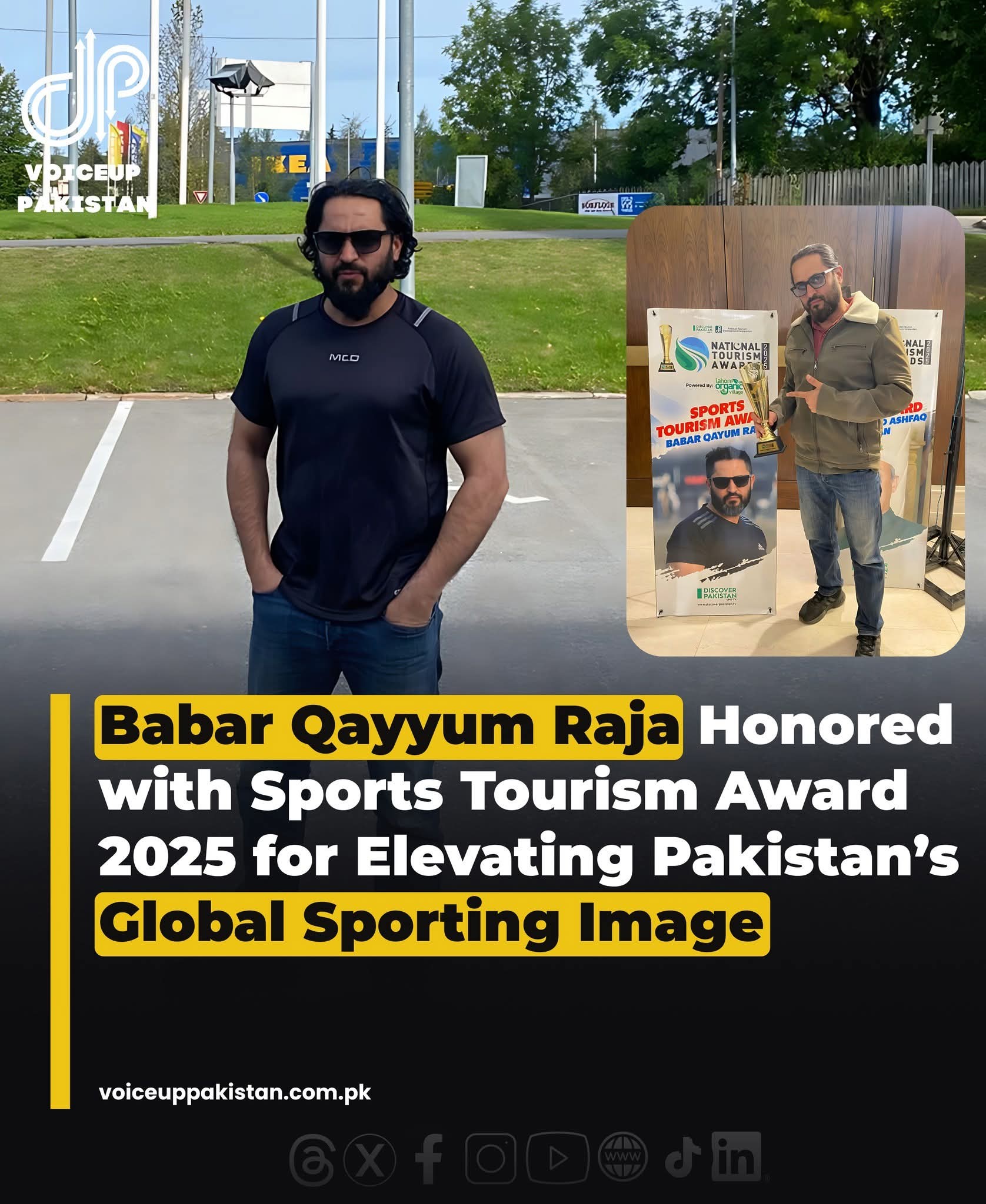 Khushhal - Babar Qayyum Raja receives Sports Tourism Award of the Year ...