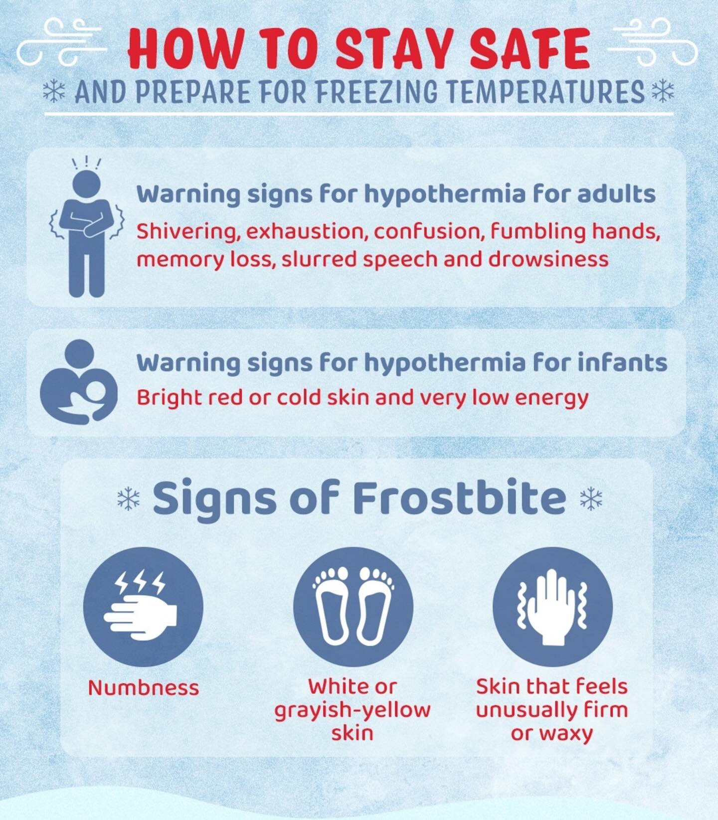 QUICKmed - Stay warm. Stay safe. ️ Freezing temperatures can put you at ...