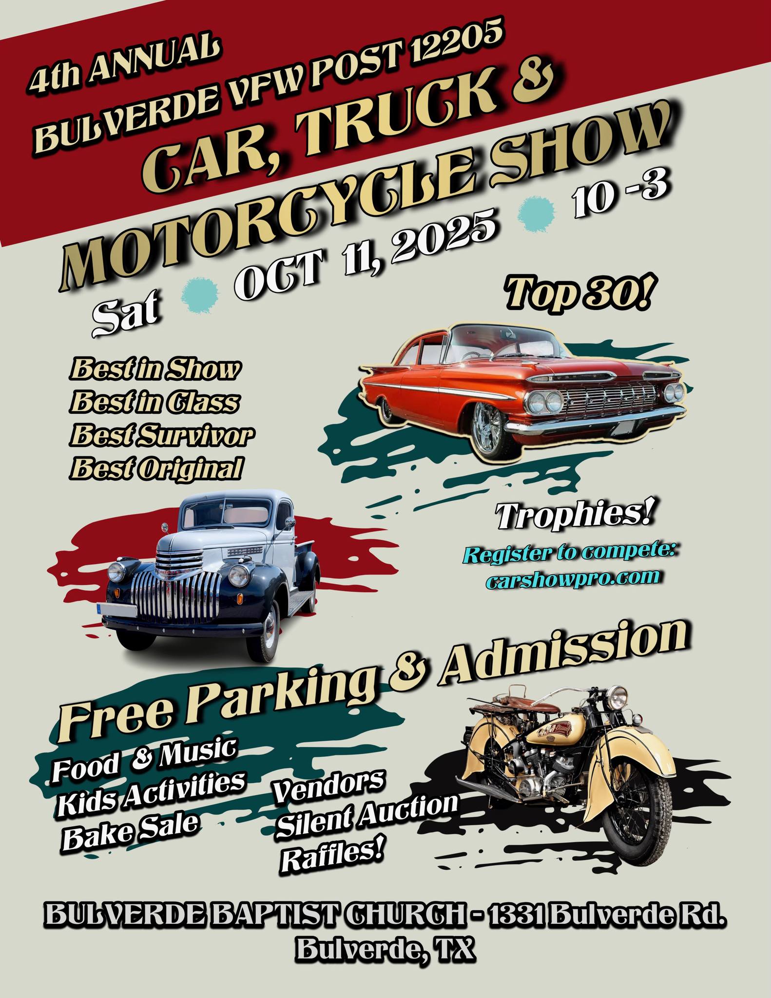 4th Annual Bulverde VFW Car, Truck and Motorcycle Show