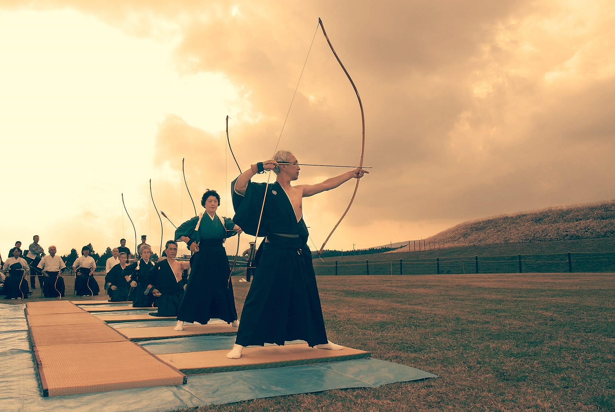 Japanese archery shooting sequence by Professor Inagaki Genshiro