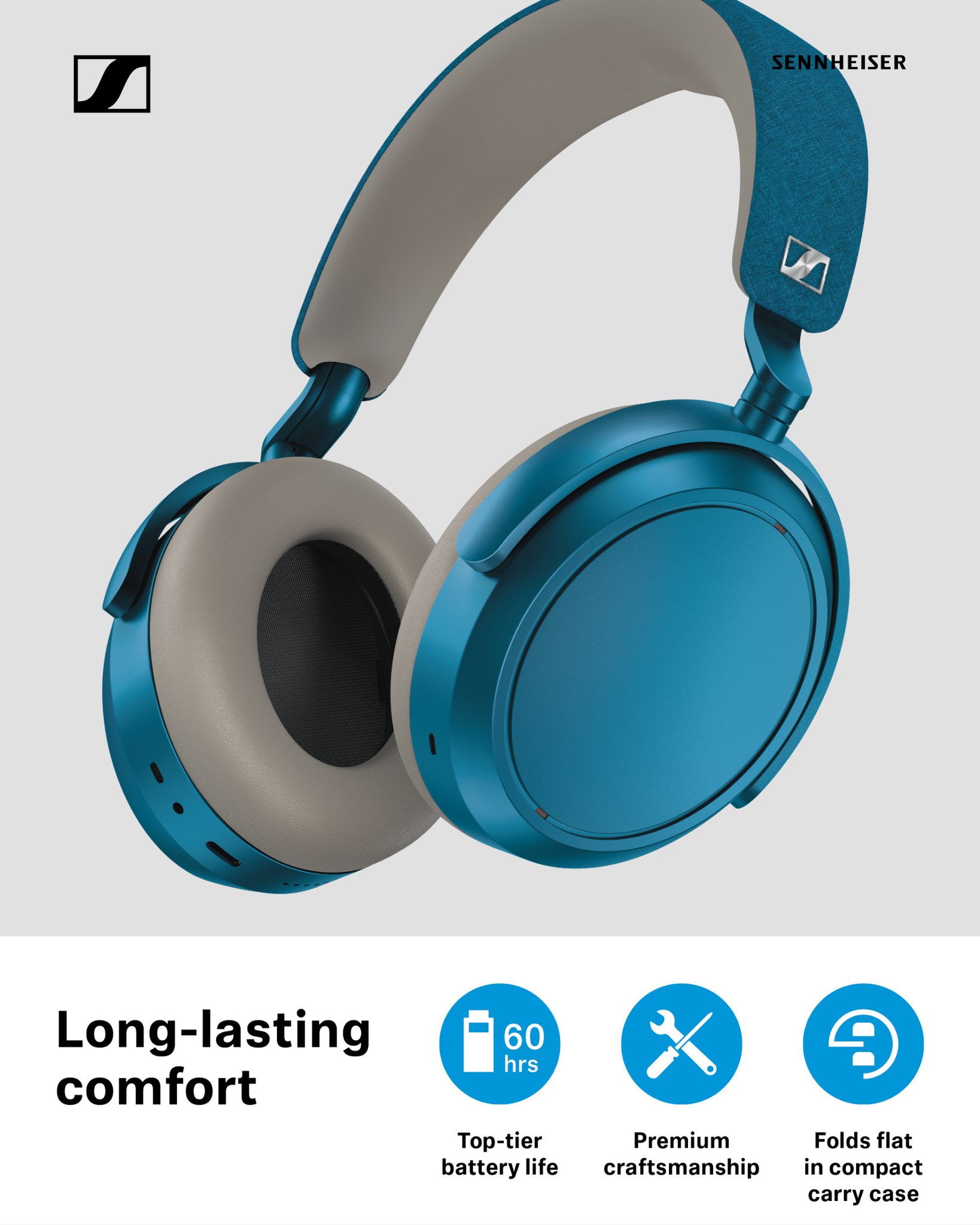 🎶 Introducing our new variant for the MOMENTUM 4 Wireless – Teal