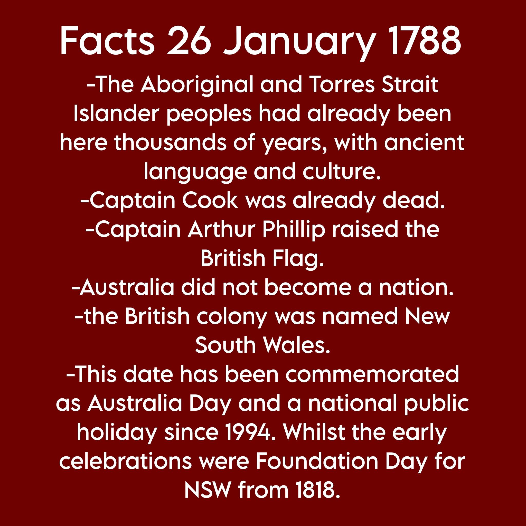 Change - 26 January 1788 facts -The Aboriginal and Torres Strait ...