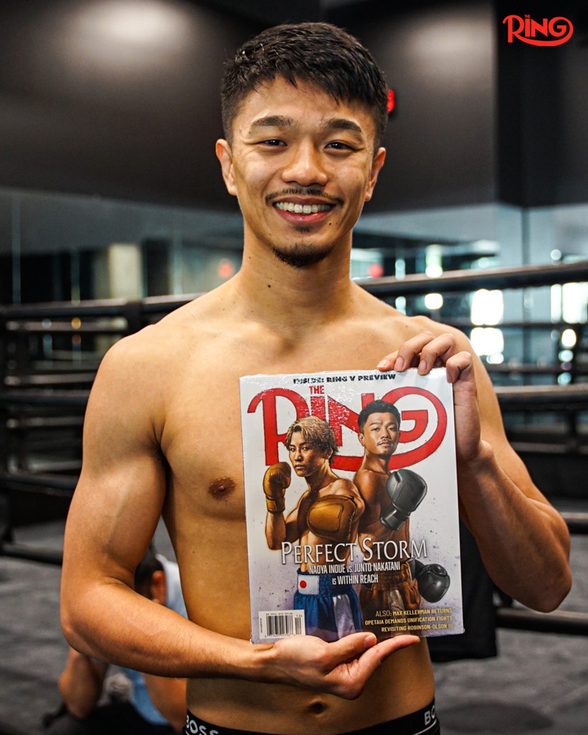 Ring Magazine December 2025 issue featuring Naoya Inoue and Junto