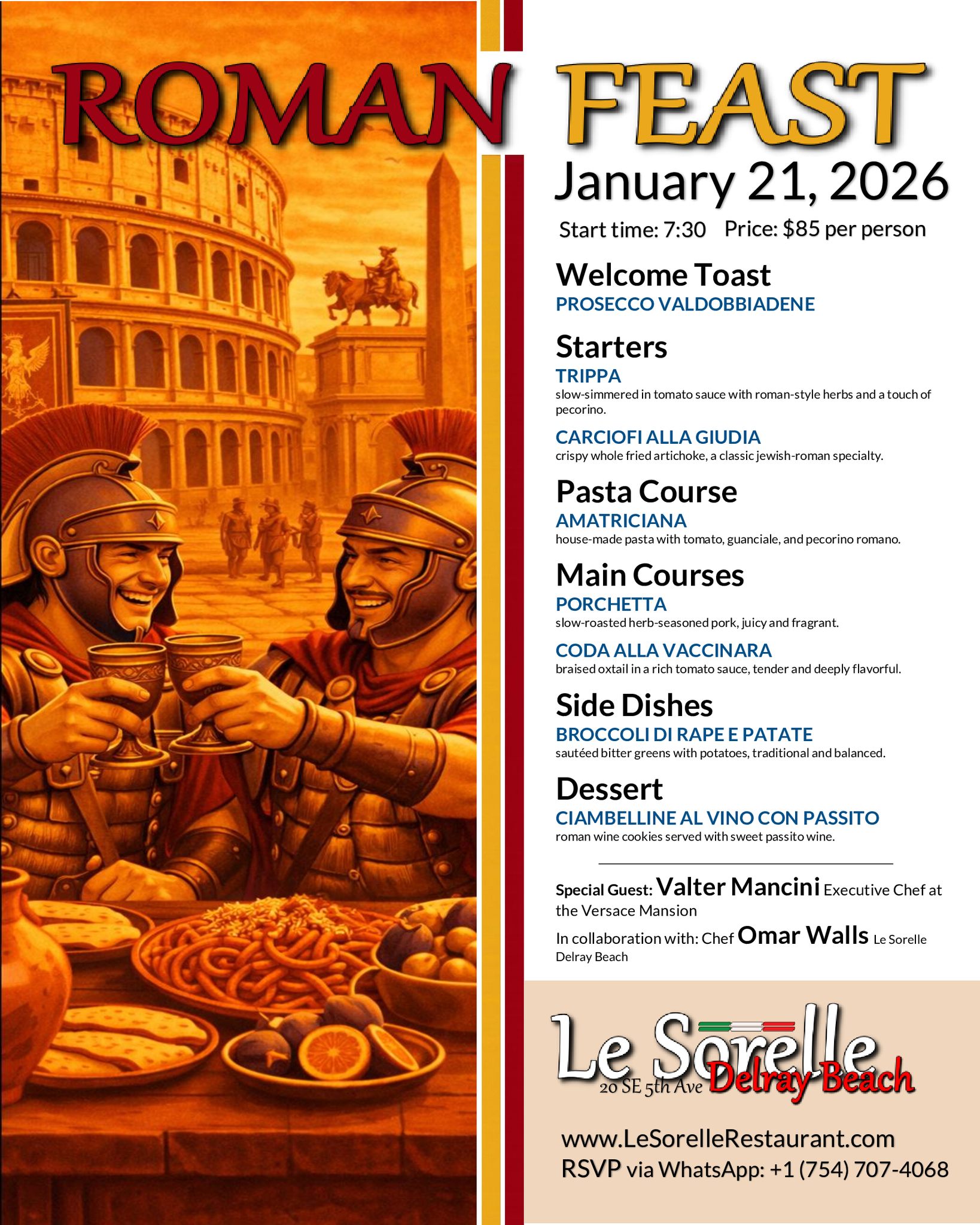 Le - 😎ROMAN FEAST – The Taste of Rome 𝐎𝐧 𝐖𝐞𝐝𝐧𝐞𝐬𝐝𝐚𝐲, 𝐉𝐚𝐧𝐮𝐚𝐫𝐲 𝟐𝟏𝐬𝐭, 𝟐𝟎𝟐𝟔 ...