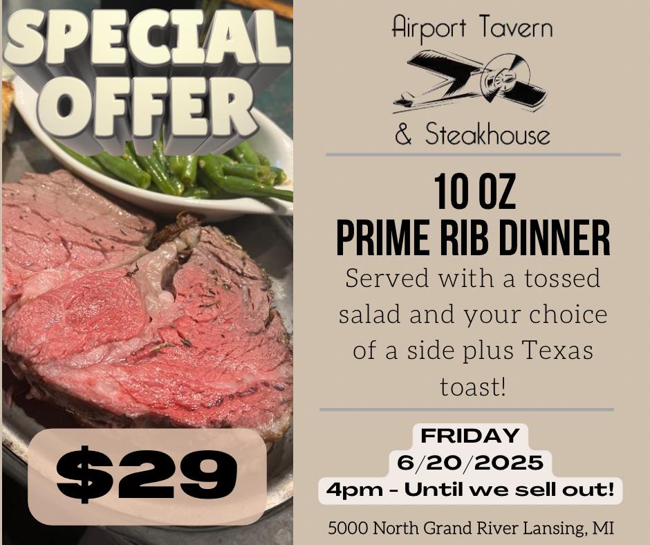 Airport - 🔥 SPECIAL OFFER 🔥 Our famous Prime Rib Dinner is back this ...